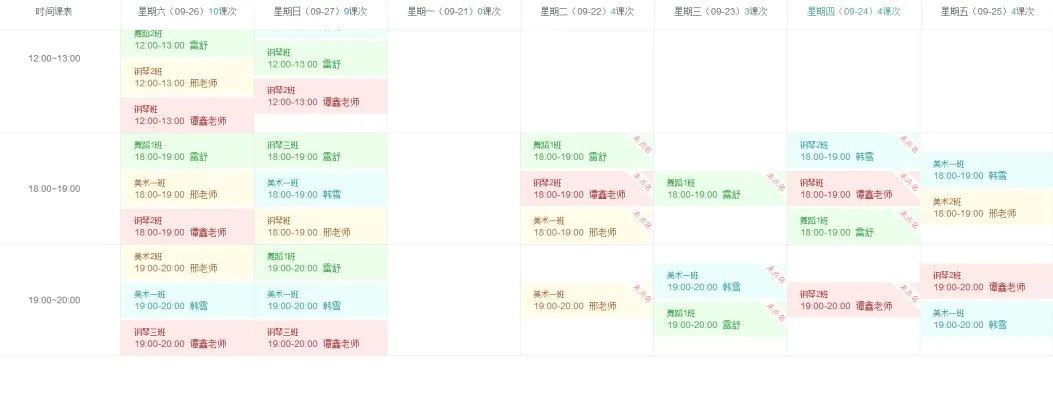 藝步幫您做好課程計劃、排課、作業點評,機構時間利用率提高80%
